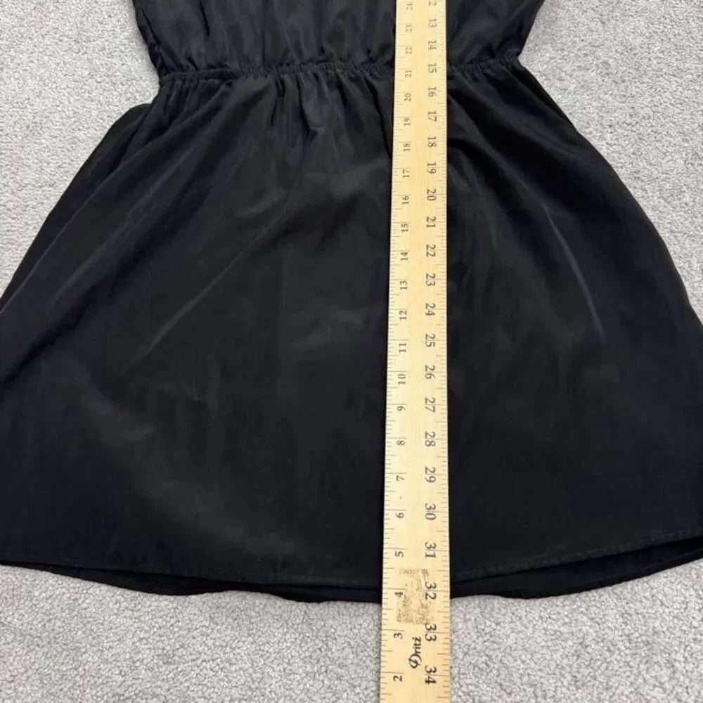 Pink Republic Cut Out A-Line Mini Dress Women Medium Black Elastic Waist Classic